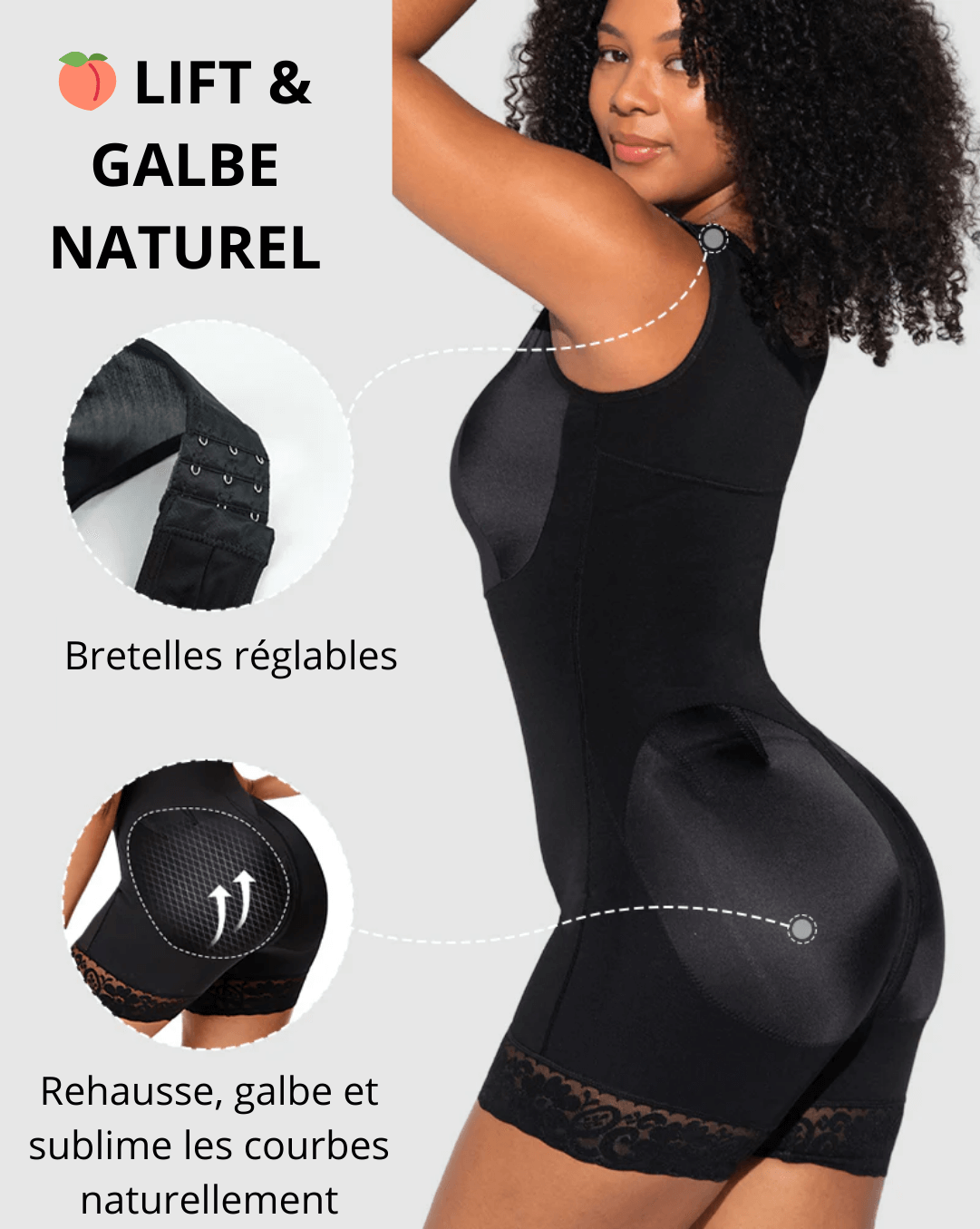 Shapewear gainant à double compression avec soutien-gorge intégré