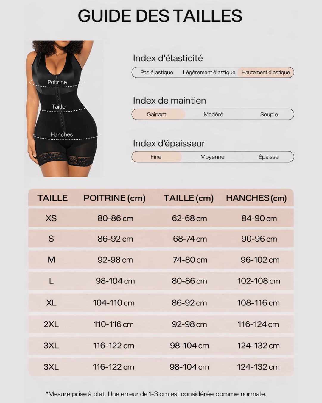 Shapewear gainant à double compression avec soutien-gorge intégré